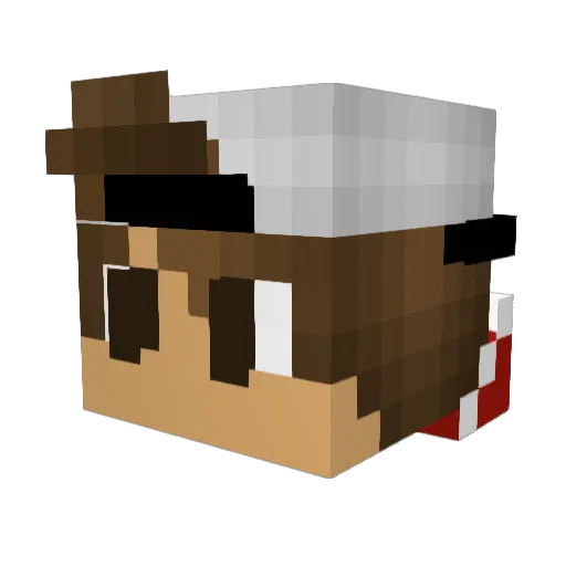 KaspySama Minecraft avatar head, 3D render