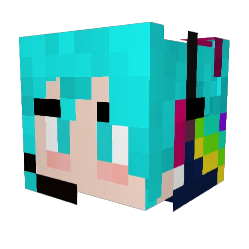 Kasraman1000 Minecraft avatar head, 3D render
