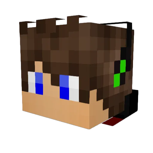 Kassatos Minecraft avatar head, 3D render