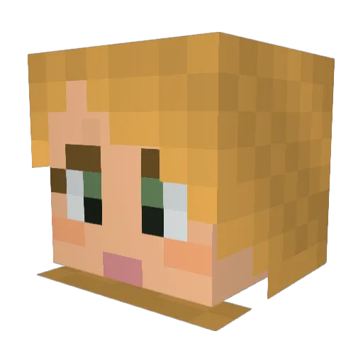 Kassija Minecraft avatar head, 3D render
