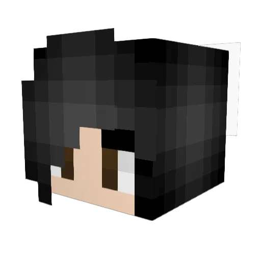 Kassiopeya Minecraft avatar head, 3D render
