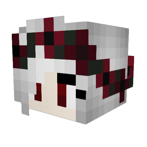 Kassounade Minecraft avatar head, 3D render