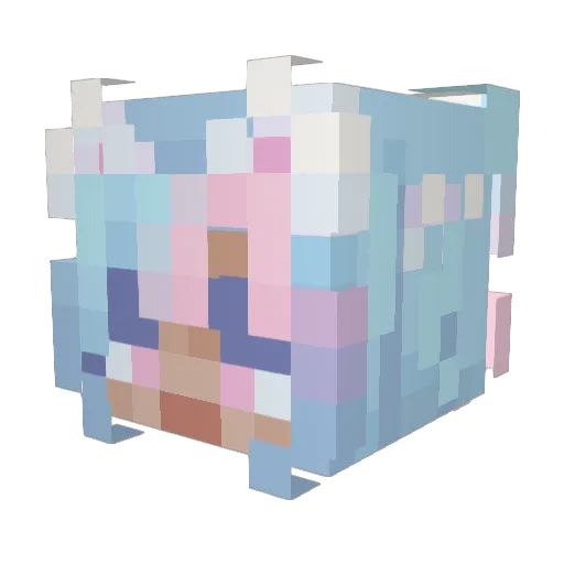 Kassy_Momo Minecraft avatar head, 3D render