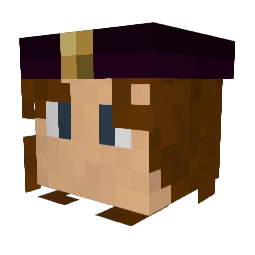 Kassyeet Minecraft avatar head, 3D render