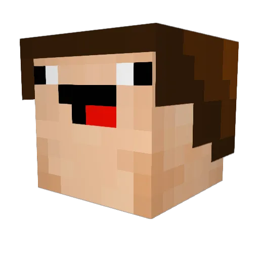 Kastanienasl Minecraft avatar head, 3D render