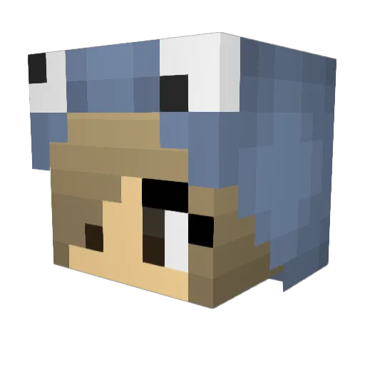 Kastopia Minecraft avatar head, 3D render