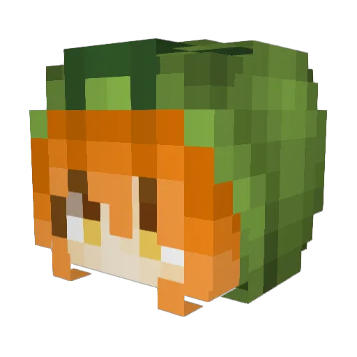 Kastrylya Minecraft avatar head, 3D render