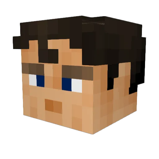 Kastyo Minecraft avatar head, 3D render