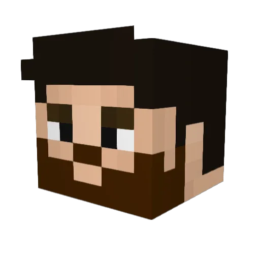 Kasu01 Minecraft avatar head, 3D render