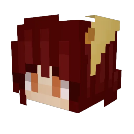 KasuKusa Minecraft avatar head, 3D render