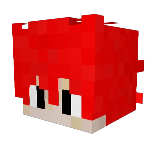 Kasumaru_ Minecraft avatar head, 3D render