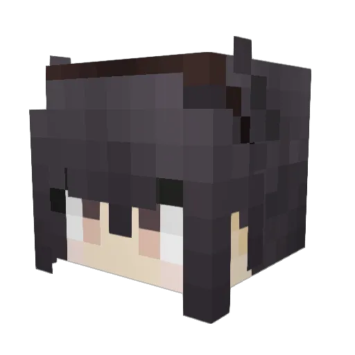 KasumiShigure Minecraft avatar head, 3D render