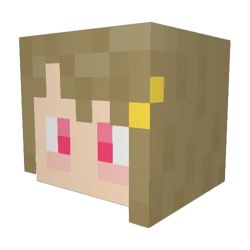 Kasumin06 Minecraft avatar head, 3D render