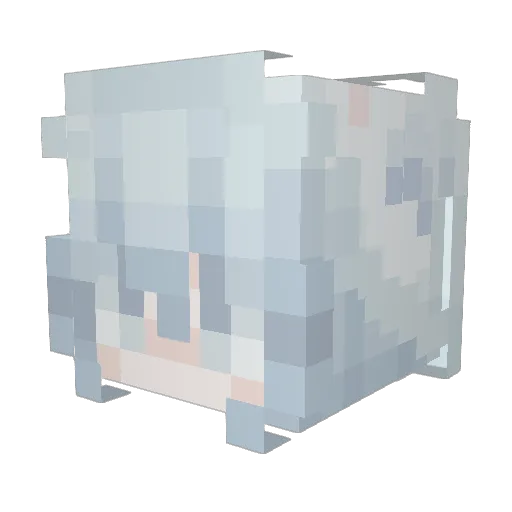 Kasumisi Minecraft avatar head, 3D render