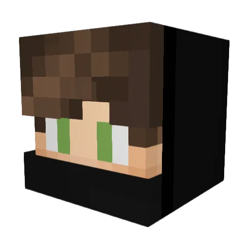 Kasuno_ Minecraft avatar head, 3D render