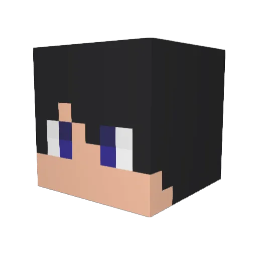 KasunutKuroko Minecraft avatar head, 3D render