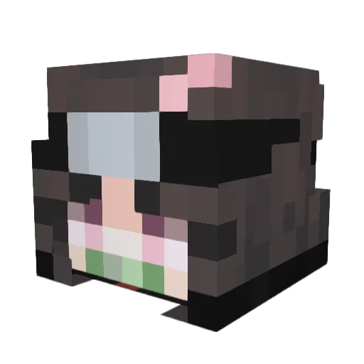 Kasury Minecraft avatar head, 3D render