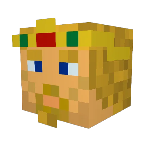 Kasyrg Minecraft avatar head, 3D render