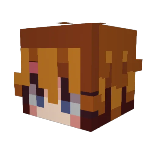 KaszeB Minecraft avatar head, 3D render