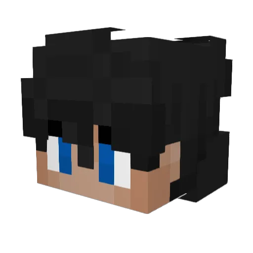 Kaszkar Minecraft avatar head, 3D render