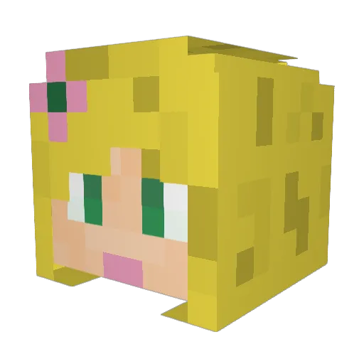 Kat020304 Minecraft avatar head, 3D render