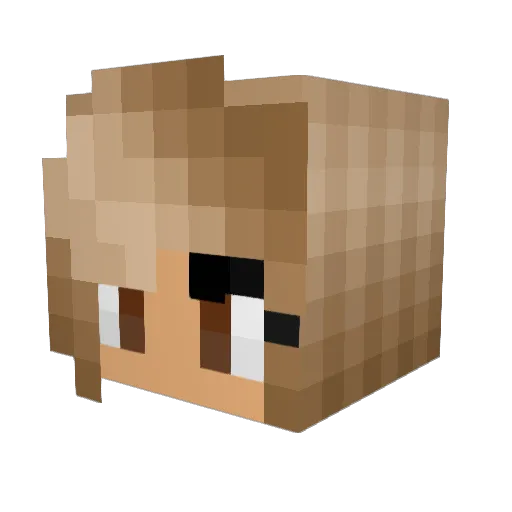 Kat0_0 Minecraft avatar head, 3D render
