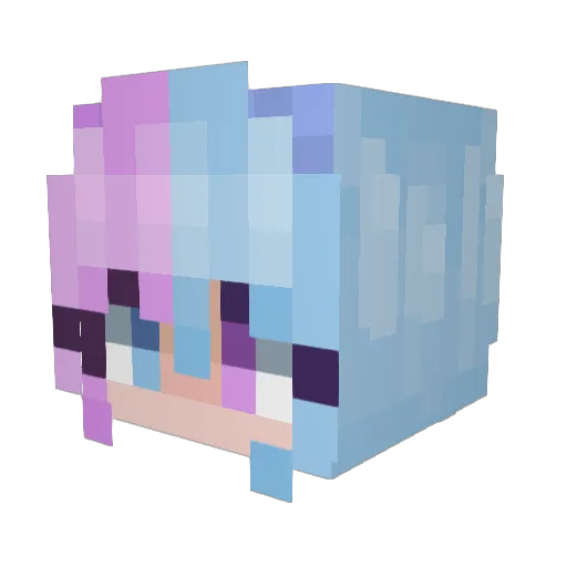 Kat0nline Minecraft avatar head, 3D render