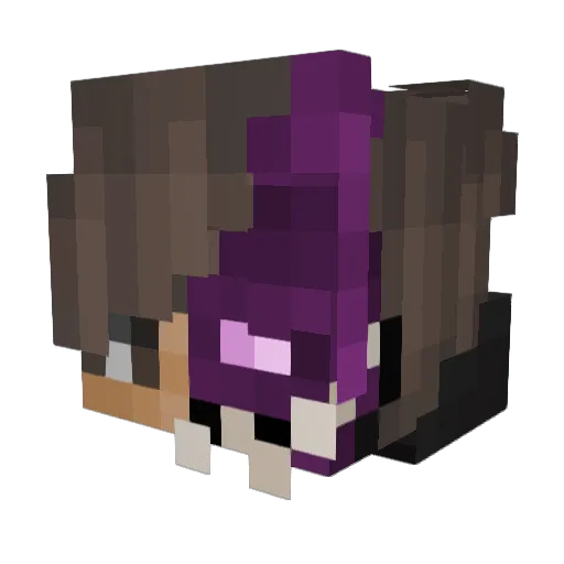 Kat0t3fu Minecraft avatar head, 3D render