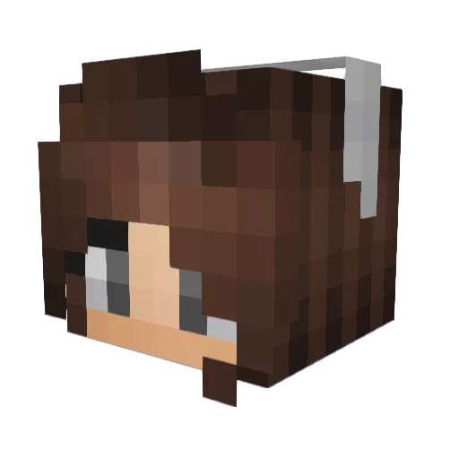 Kat10112 Minecraft avatar head, 3D render