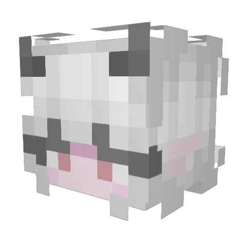 Kat1ne Minecraft avatar head, 3D render