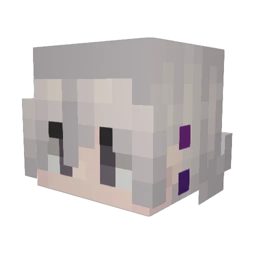 Kat201 Minecraft avatar head, 3D render