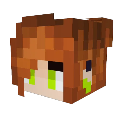 Kat2801 Minecraft avatar head, 3D render
