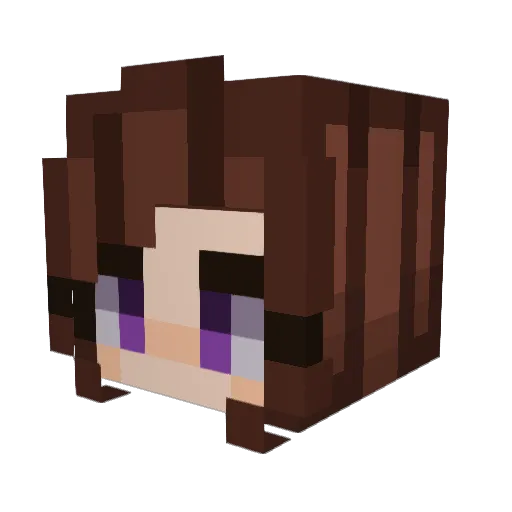 Kat33n Minecraft avatar head, 3D render