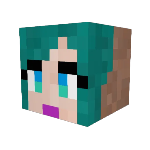 Kat596 Minecraft avatar head, 3D render