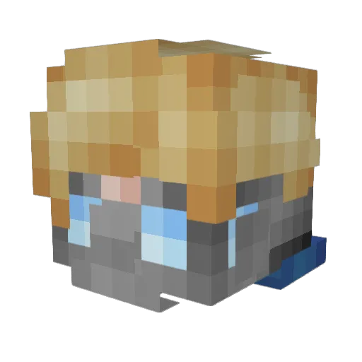 Kat707 Minecraft avatar head, 3D render