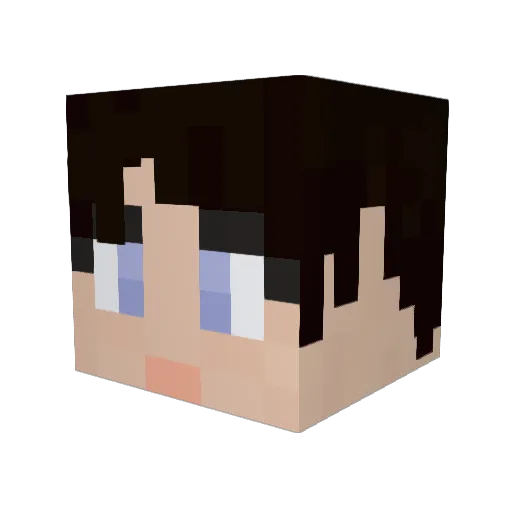 KatB Minecraft avatar head, 3D render
