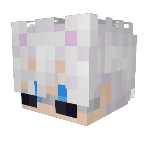 KatBoyGojo Minecraft avatar head, 3D render