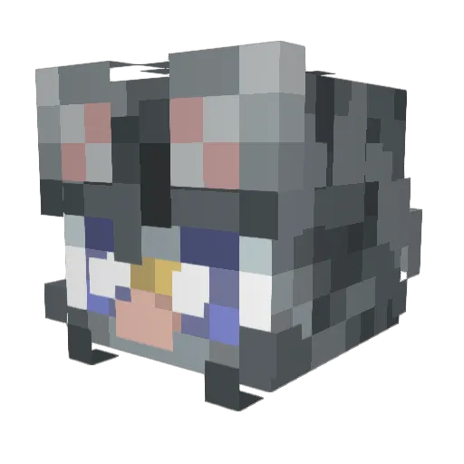 KatCattyn Minecraft avatar head, 3D render