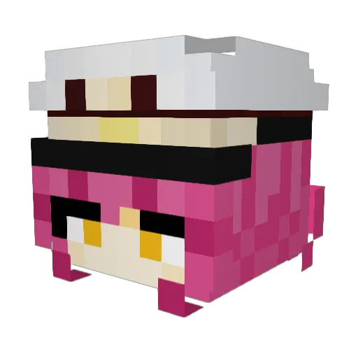 KatChanVT Minecraft avatar head, 3D render