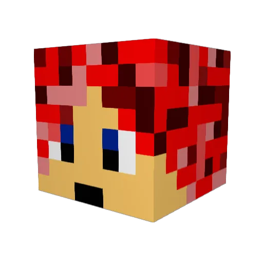 KatFable Minecraft avatar head, 3D render