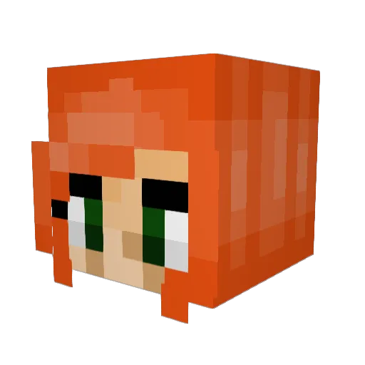 KatFever Minecraft avatar head, 3D render