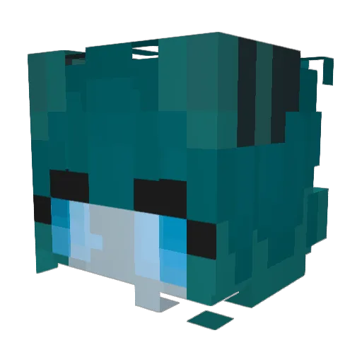 KatFich Minecraft avatar head, 3D render