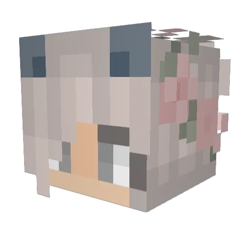 KatFullbuster Minecraft avatar head, 3D render