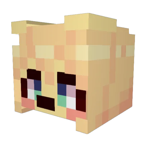 KatGod101 Minecraft avatar head, 3D render