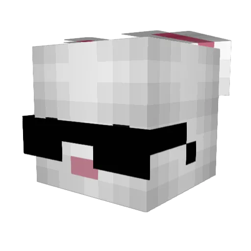 KatHaack Minecraft avatar head, 3D render