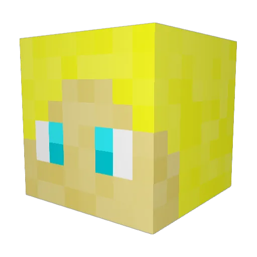 KatHat3 Minecraft avatar head, 3D render