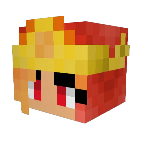 KatHero Minecraft avatar head, 3D render
