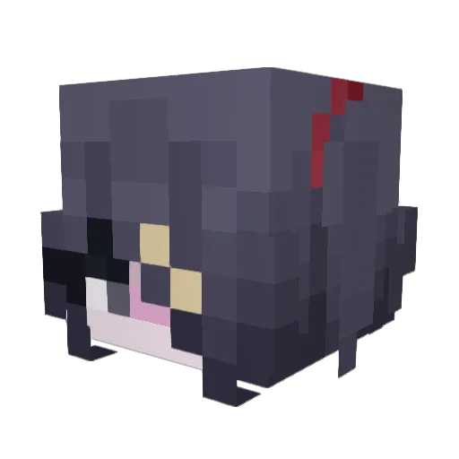 KatHoshino Minecraft avatar head, 3D render