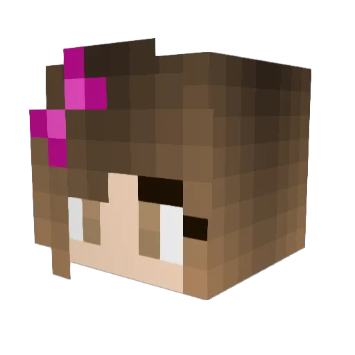 KatKarina Minecraft avatar head, 3D render