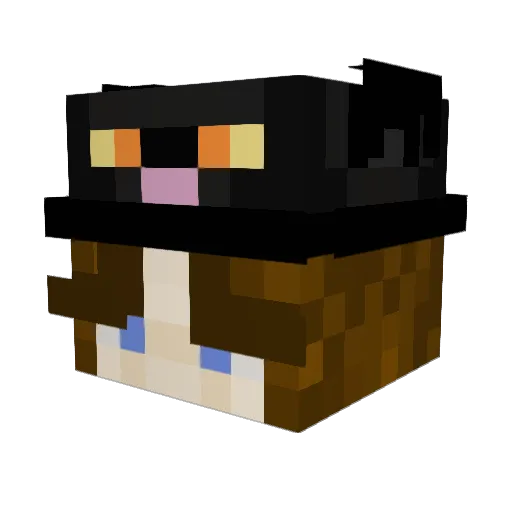 KatKooz Minecraft avatar head, 3D render